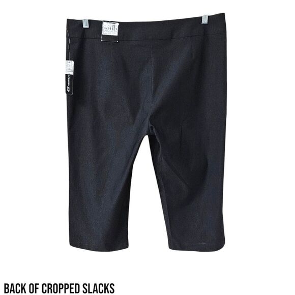 SOHO APPAREL LTD NEW YORK Plus size Women's Low Rise Black Cropped Slacks S: 16 - Picture 10 of 16
